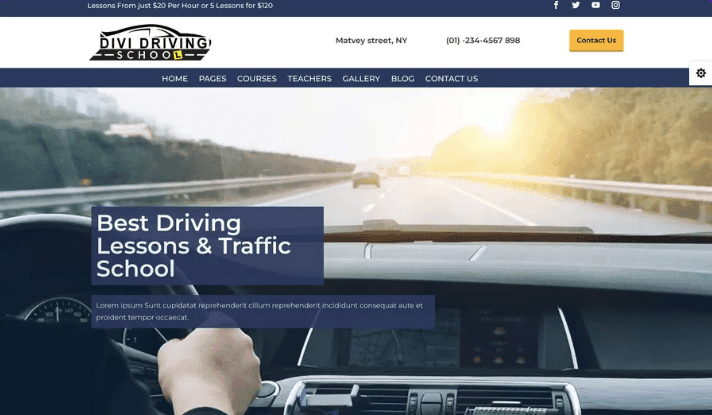 Divi Driving School Theme Divi Driving School Theme